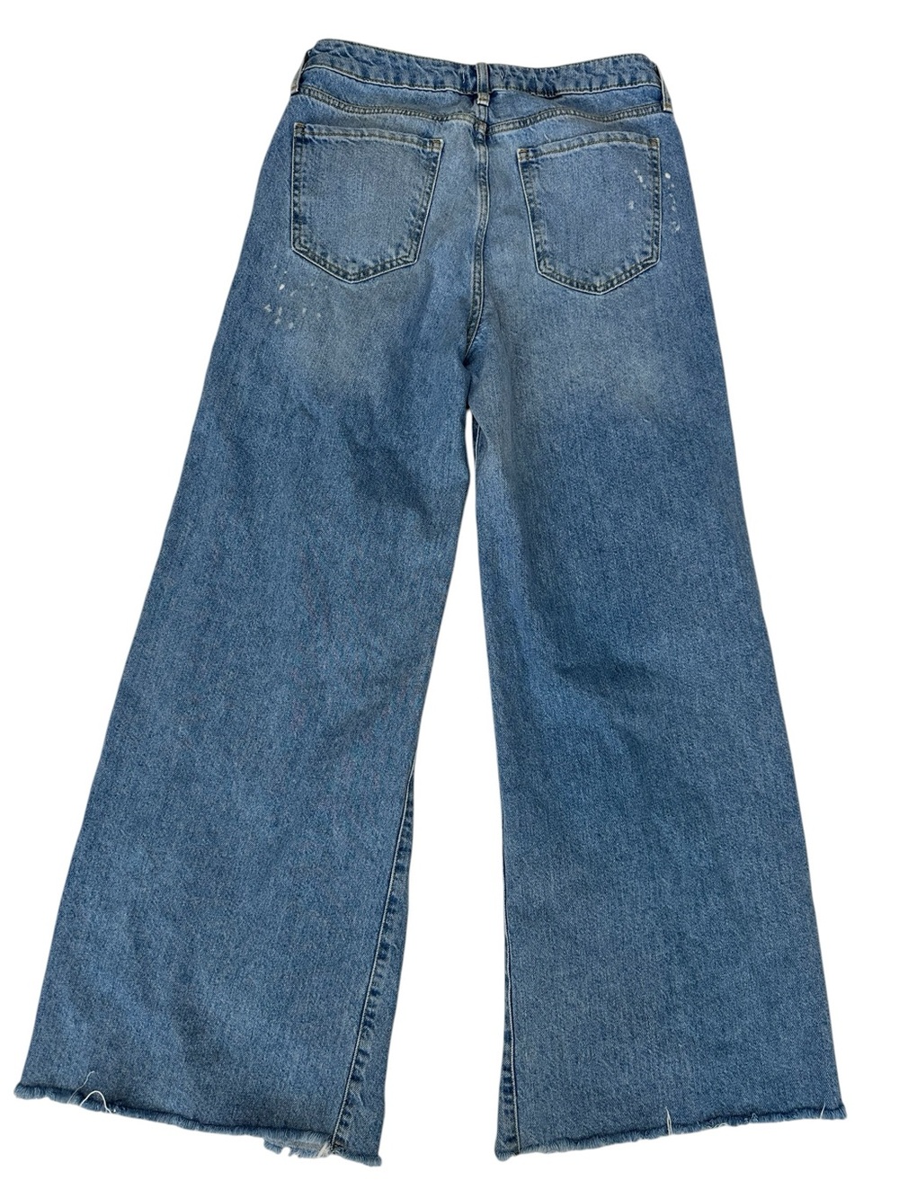 Forever 21 Wide Leg Distressed Destroyed Jeans Size 26 inseam 31” - Picture 2 of 6